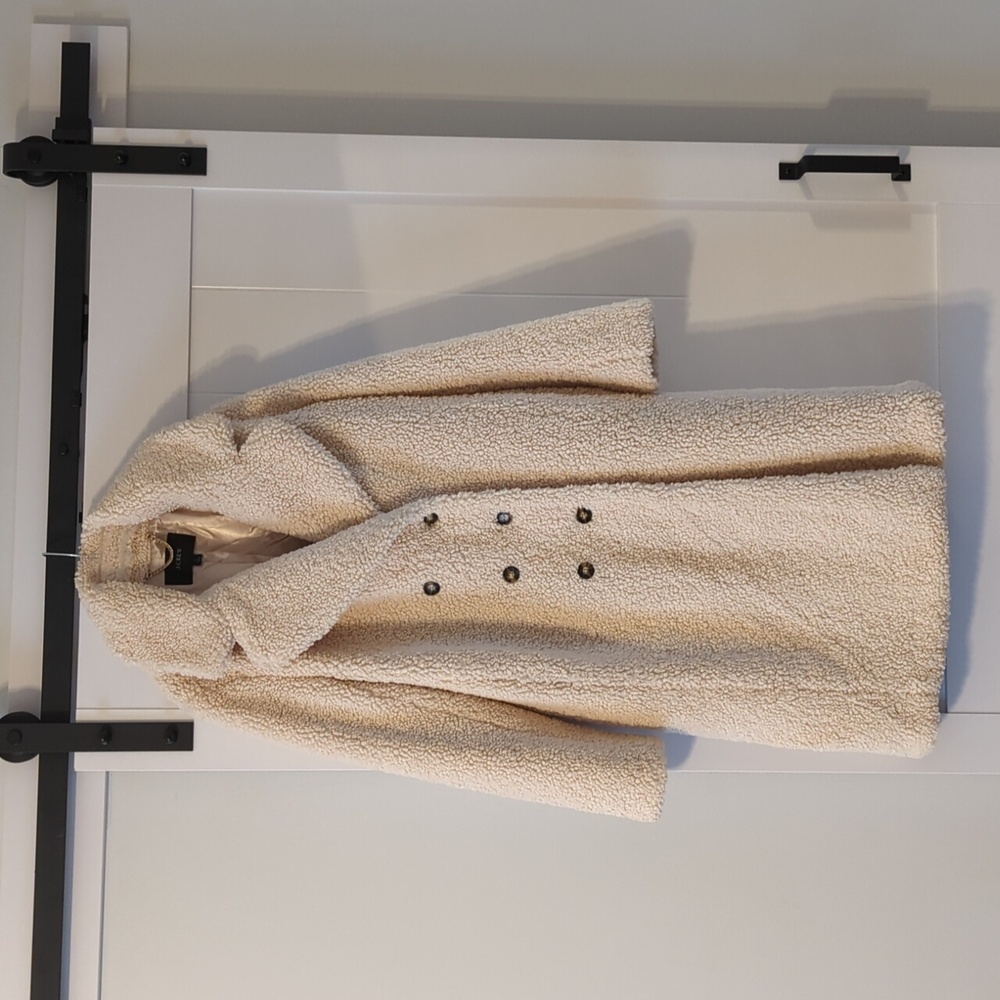 JCrew Double Breasted Teddy Sherpa Topcoat
